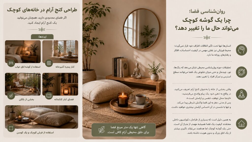 روانشناسی فضا؛ چرا یک گوشه کوچک میتواند حال ما را تغییر دهد؟